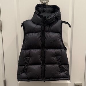 Nike Black Hooded Puffer Vest